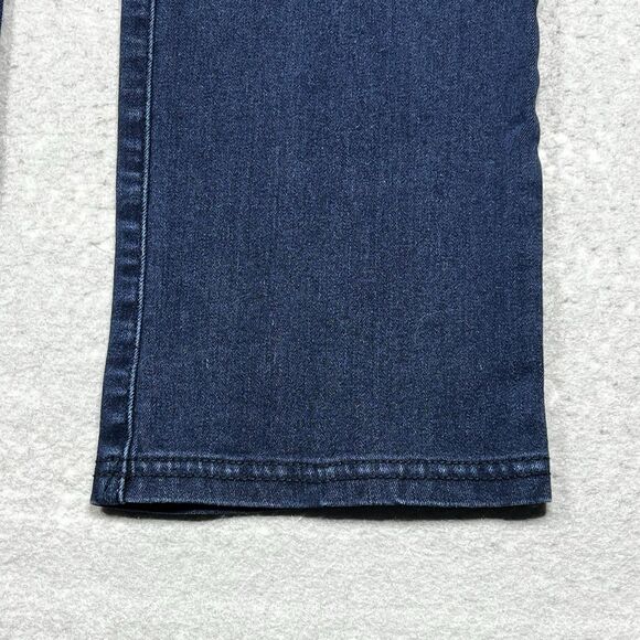 Betabrand Pants Womens Size Medium Blue Stretch Denim Pull On Straight Leg - Picture 3 of 11